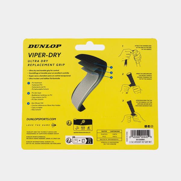 Dunlop Sports ATP VIPER-DRY REP GRIP WHT 1PC BLISTER