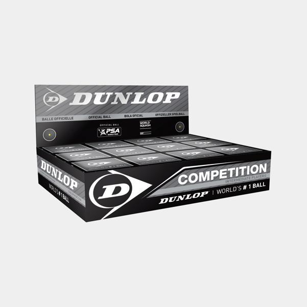 dunlop sports Competition Squash Ball 12pcs - Yellow dot