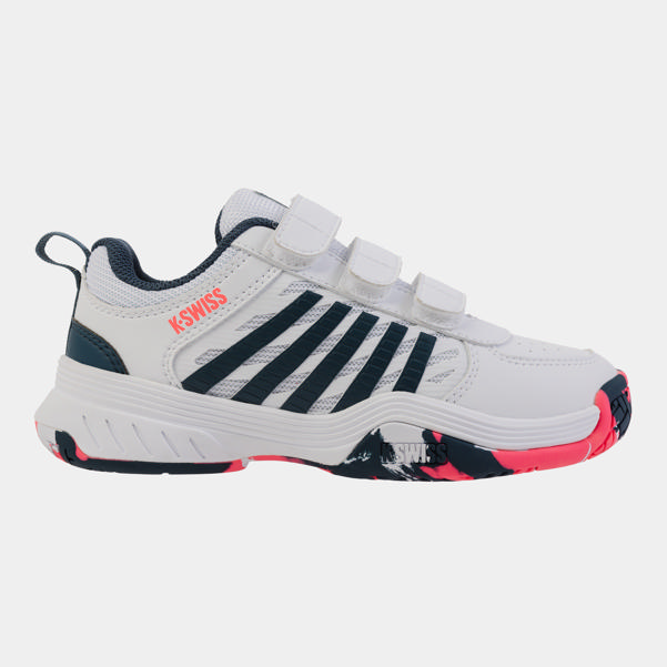 Dunlop Sports COURT EXPRESS 2 STRAP White/Stargazer/Neon Blaze