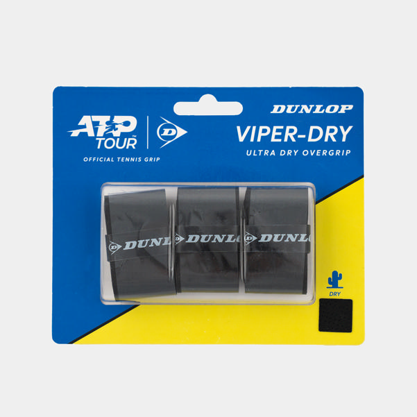 dunlop sports ATP VIPER-DRY OGRIP BLK 3PCS BLISTER