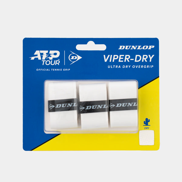 dunlop sports ATP VIPER-DRY OGRIP WHT 3PCS BLISTER