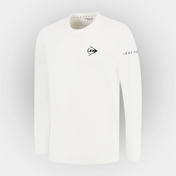 dunlop sports ESSENTIALS LONG SLEEVE WHITE/BLACK