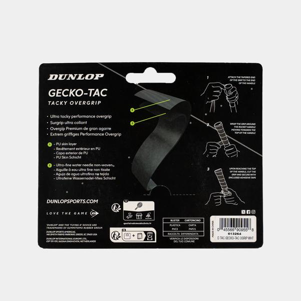 Dunlop Sports GECKO-TAC OGRIP WHT 3PCS BLISTER