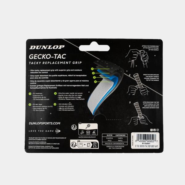 Dunlop Sports GECKO-TAC REP GRIP WHT 1PC BLISTER
