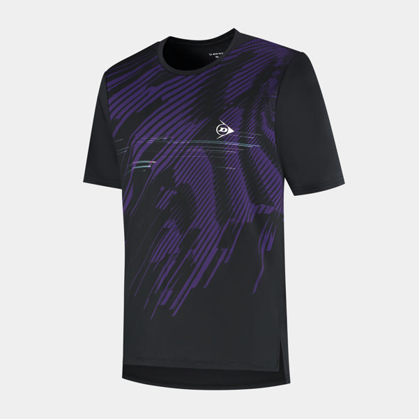 dunlop sports MENS GAME TEE 1 Black/Violet Indigo