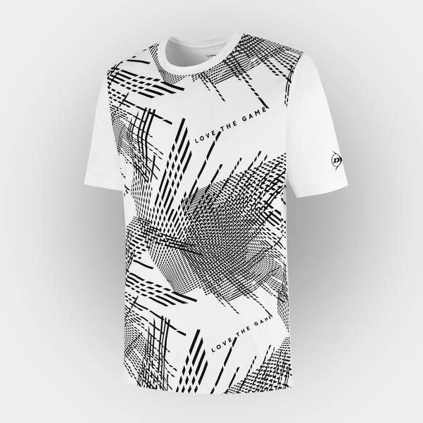 dunlop sports MENS GAME TEE 4 WHITE/BLACK