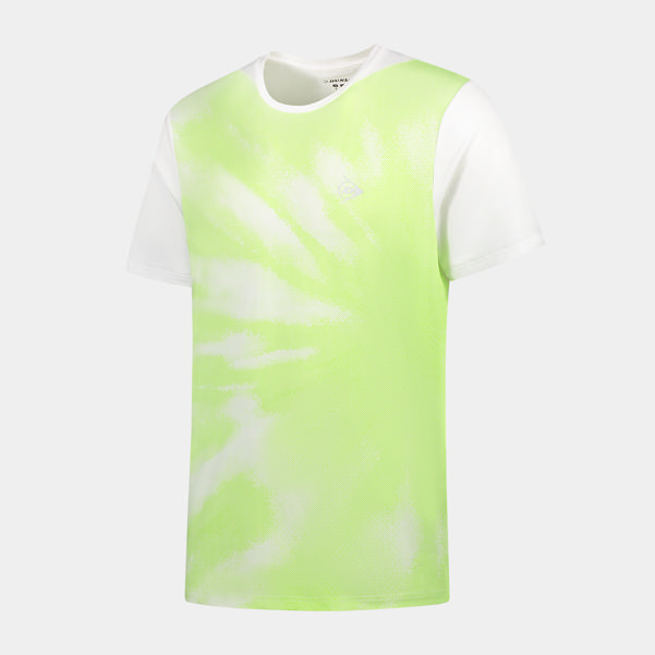 dunlop sports MENS GAME TEE 4 WHITE / LIME