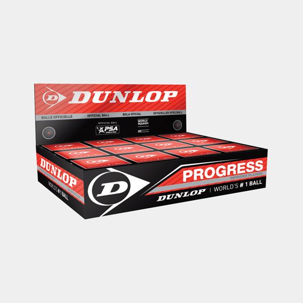 dunlop sports Progress Squash Ball 12pcs - red dot