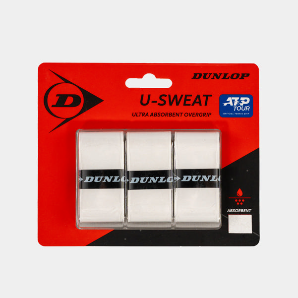 dunlop sports U-SWEAT OGRIP WHT 3PCS BLISTER