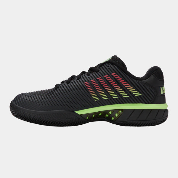 Dunlop Sports HYPERCOURT EXPRESS 2 CLAY Black/Soft Neon Green/Neon Lava