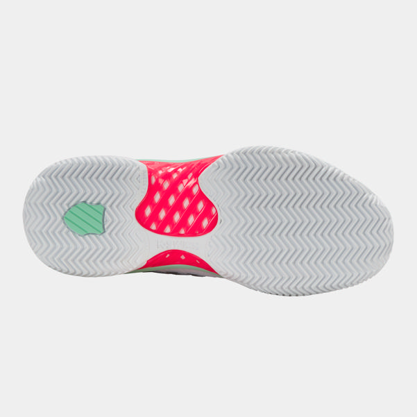 Dunlop Sports HYPERCOURT EXPRESS 2 CLAY White/Neon Pastel Pink/Black