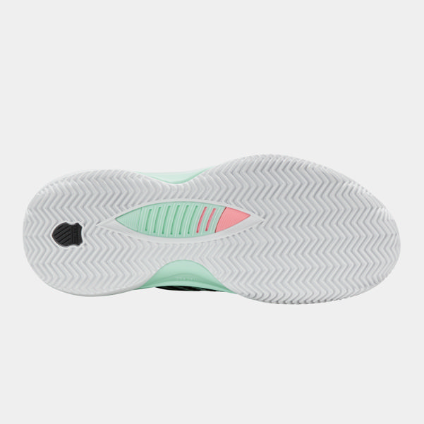 Dunlop Sports HYPERCOURT SUPREME 2 CLAY Black/Neon Mint/White