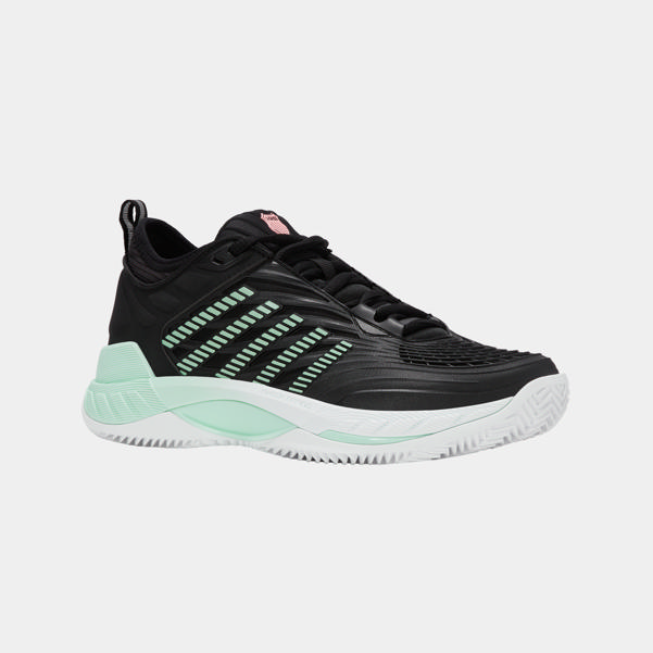 dunlop sports HYPERCOURT SUPREME 2 CLAY Black/Neon Mint/White