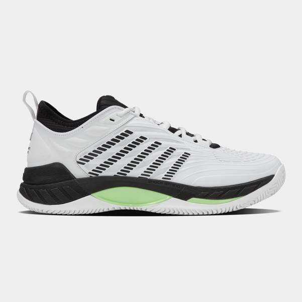 Dunlop Sports HYPERCOURT SUPREME 2 CLAY White/Black/Soft Neon Green