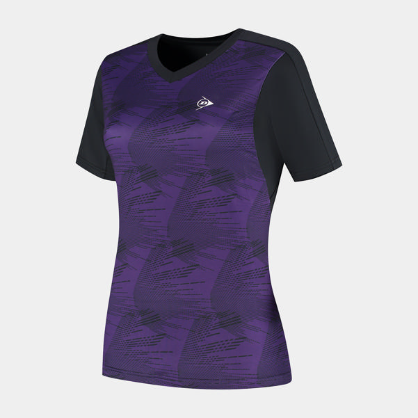 dunlop sports LADIES GAME TEE 1 Black/Violet Indigo