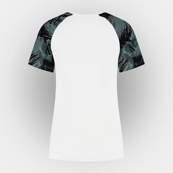 Dunlop Sports LADIES GAME TEE 2 White/Black/Aqua Sky