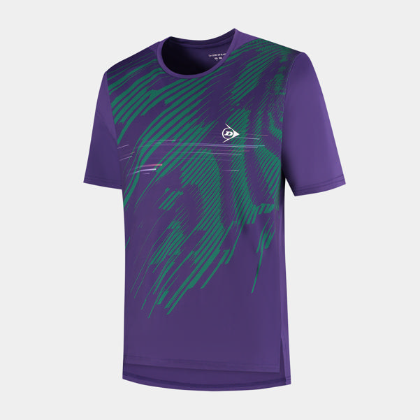 dunlop sports MENS GAME TEE 1 Violet Indigo/Aventurine Green
