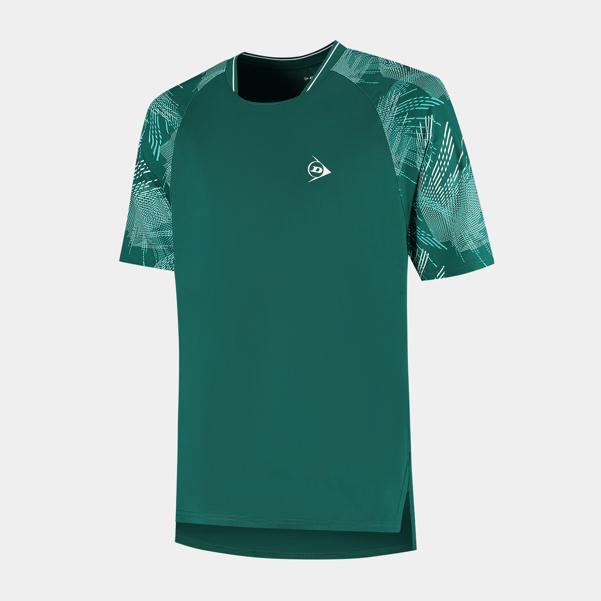 dunlop sports MENS GAME TEE 3 Aventurine Green/White/Aqua Sky