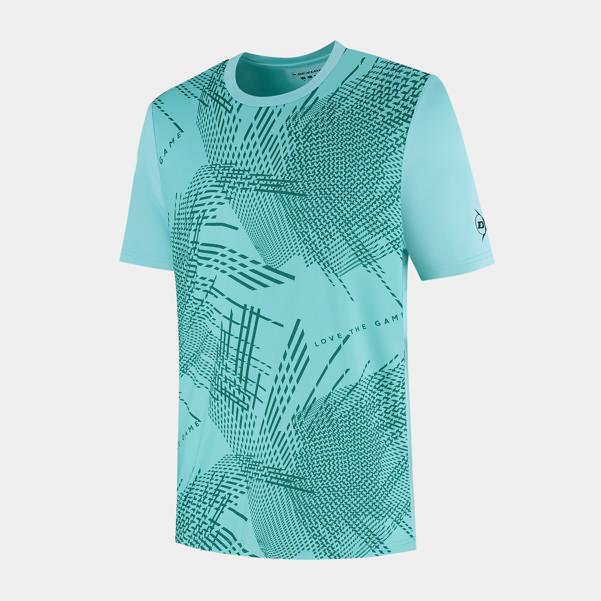dunlop sports MENS GAME TEE 4 Aqua Sky/Aventurine Green