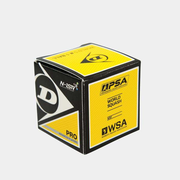 Dunlop Sports Pro Squash Ball 12pcs - Double Yellow Dot