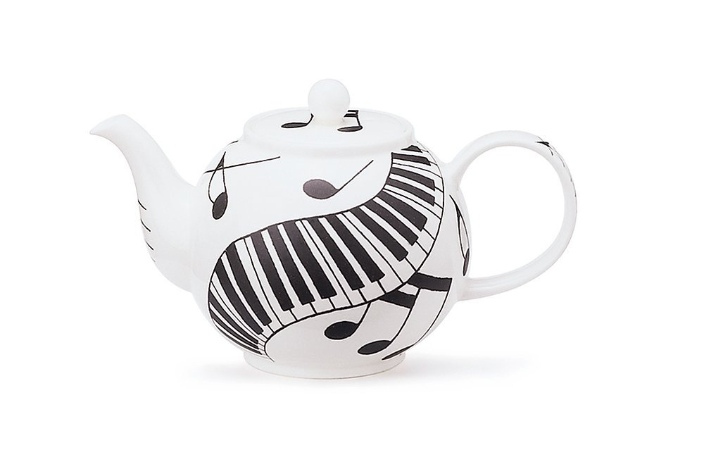 dunoon Ebony and Ivory Teapot