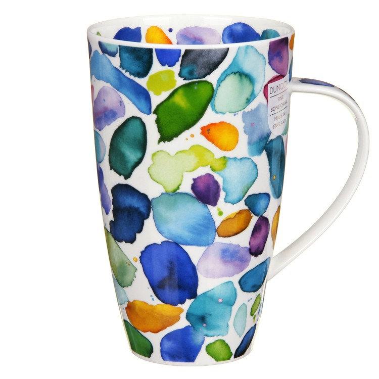 dunoon Henley Blobs Blue