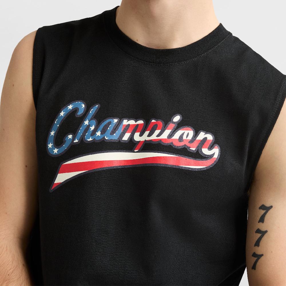 Duofold By Champion Classic Graphic Muscle Tank USA Flag Script
