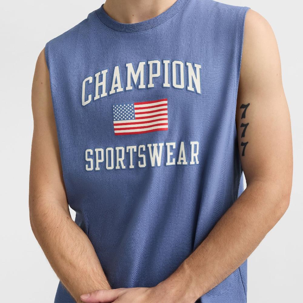 Duofold By Champion Classic Graphic Muscle Tank USA Sportswear