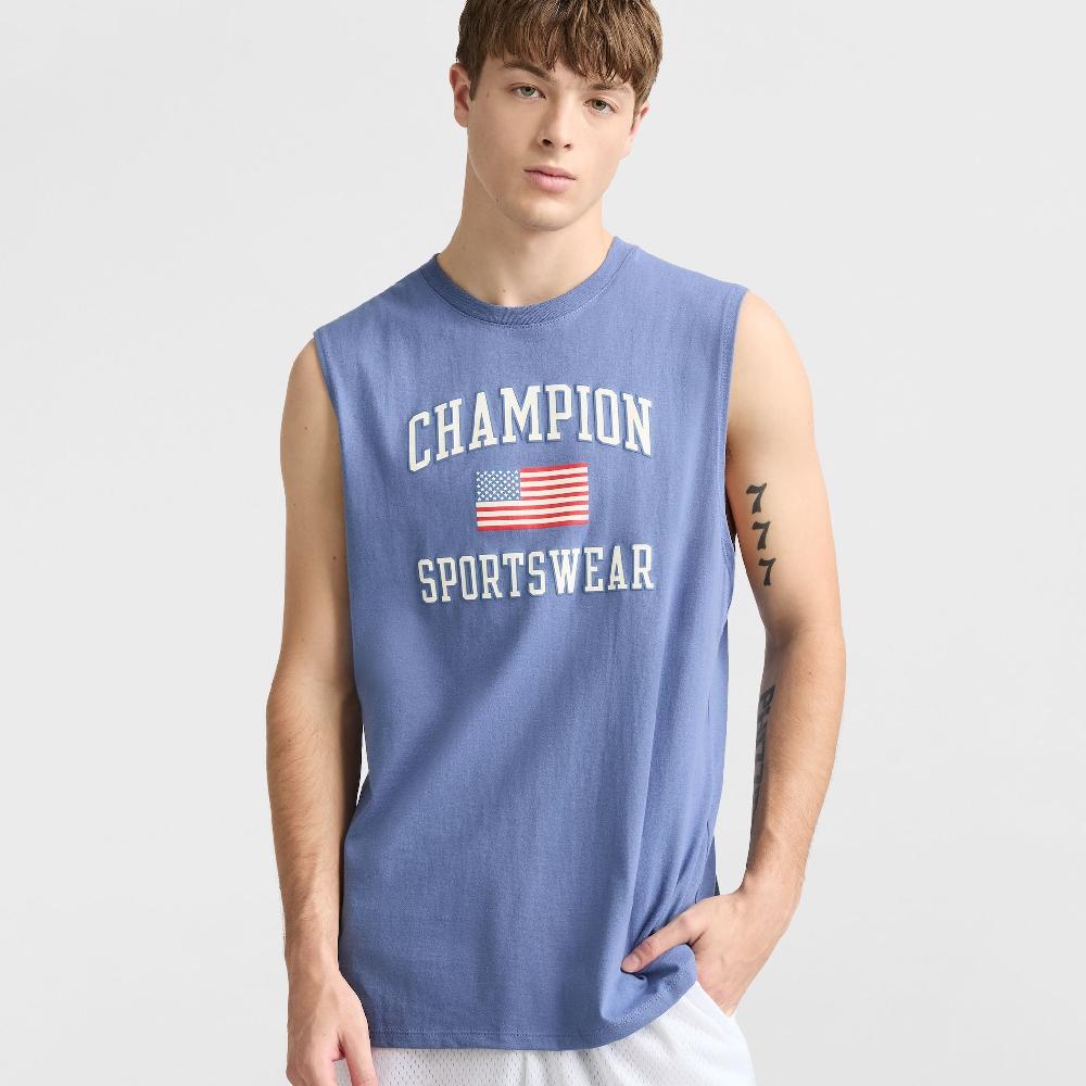 duofold by champion Classic Graphic Muscle Tank USA Sportswear