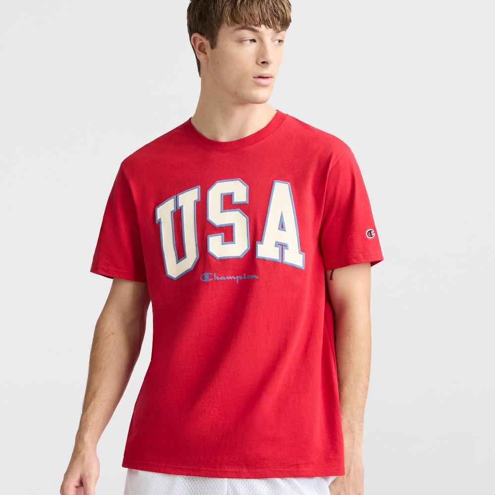 duofold by champion Classic Graphic T-Shirt USA Block Logo