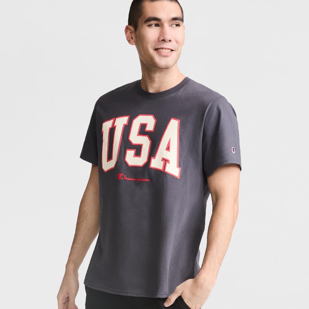 duofold by champion Classic Graphic T-Shirt USA Block Logo