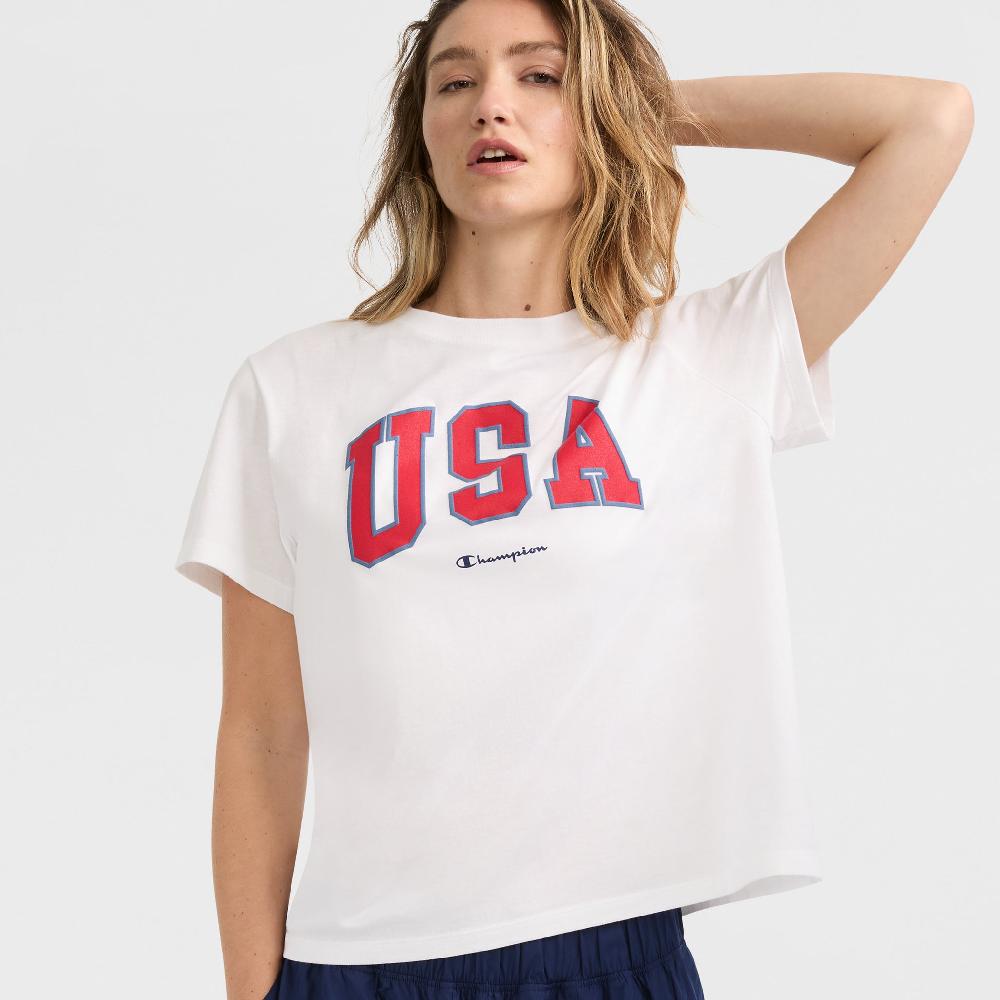 duofold by champion Classic Graphic T-Shirt USA Logo