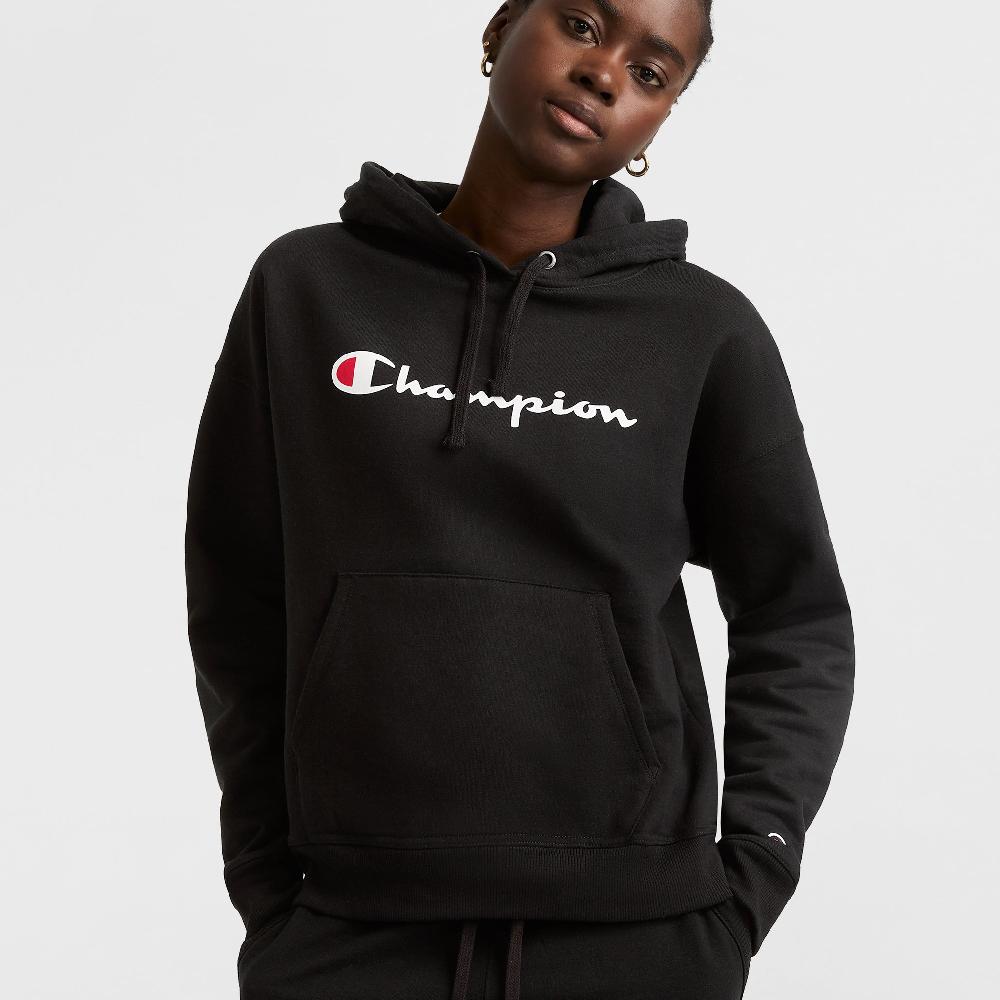 duofold by champion Powerblend Hoodie Script Logo