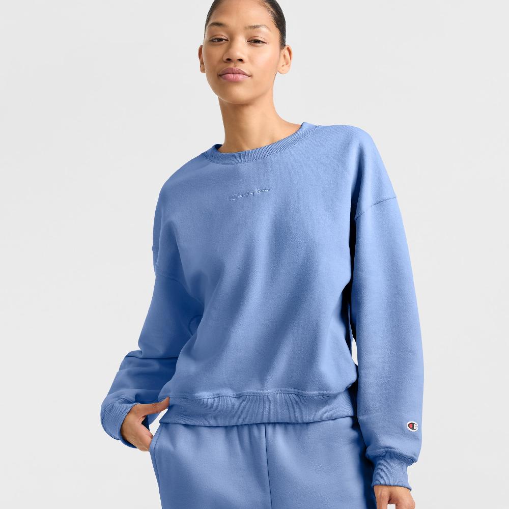 duofold by champion Powerblend Crewneck Sweatshirt Embroidered Script Logo