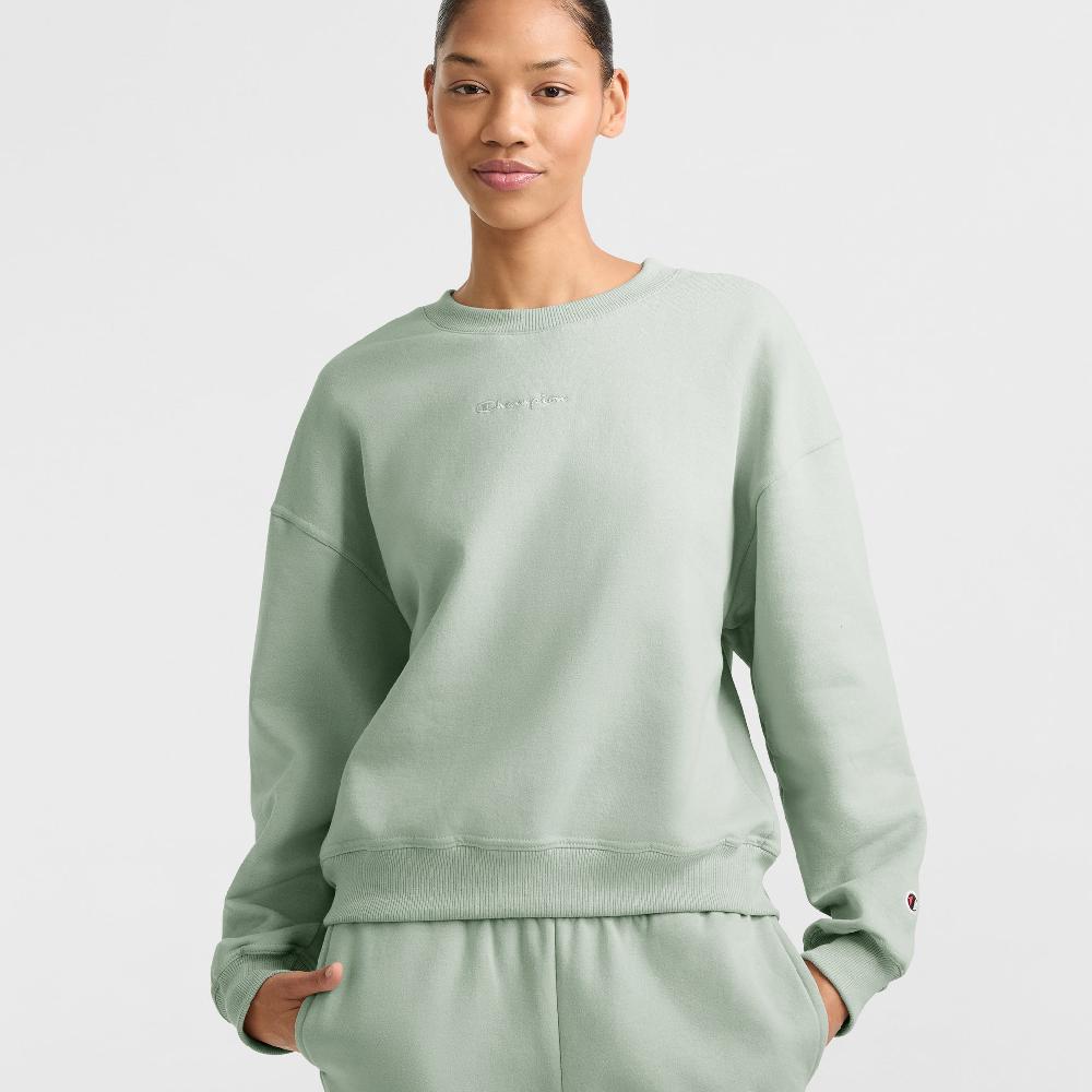 duofold by champion Powerblend Crewneck Sweatshirt Embroidered Script Logo