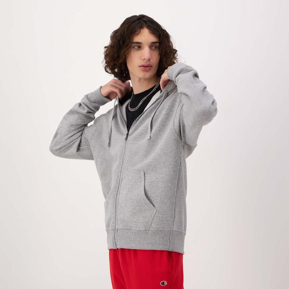 Duofold By Champion Powerblend Full-Zip Hoodie C Logo