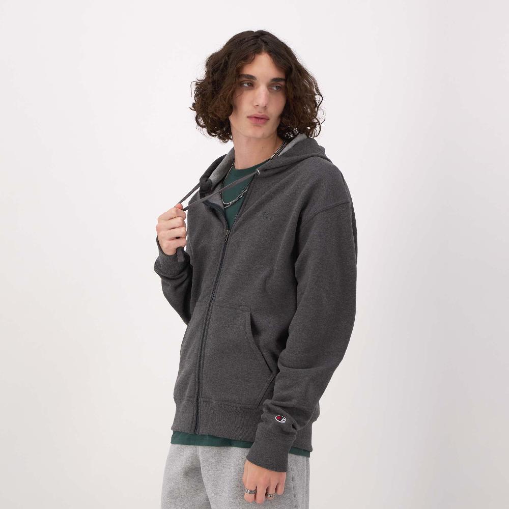 Duofold By Champion Powerblend Full-Zip Hoodie C Logo