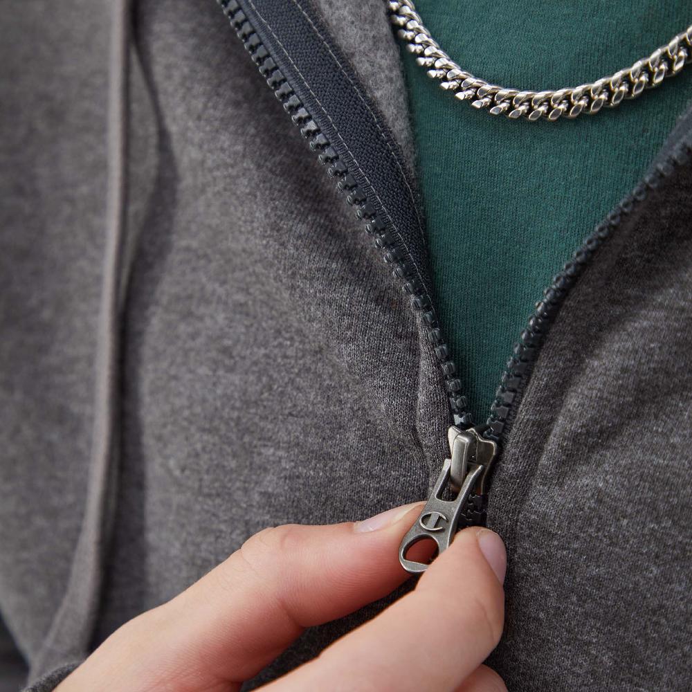 Duofold By Champion Powerblend Full-Zip Hoodie C Logo