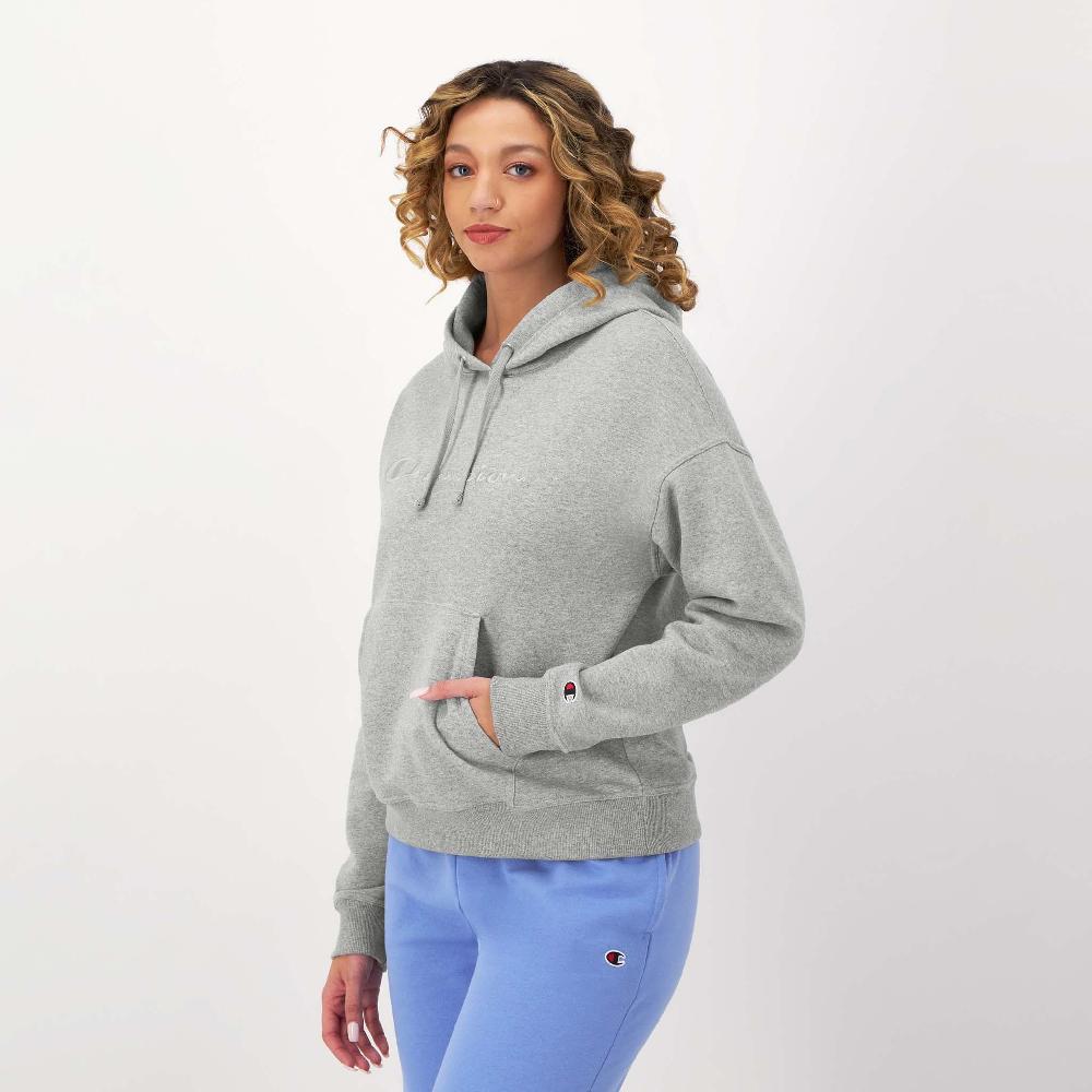 Duofold By Champion Powerblend Hoodie Relaxed Full Embroidered Script Logo