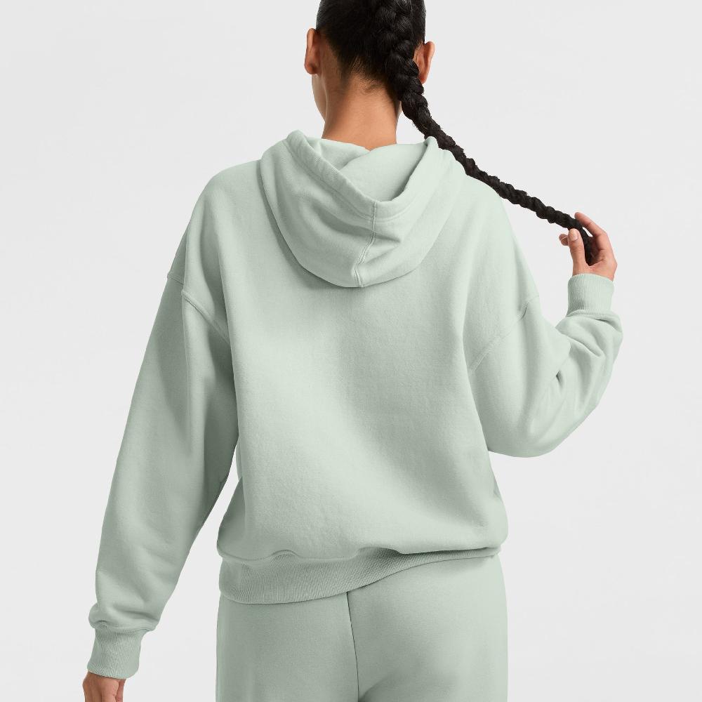 Duofold By Champion Powerblend Hoodie Relaxed Full Embroidered Script Logo