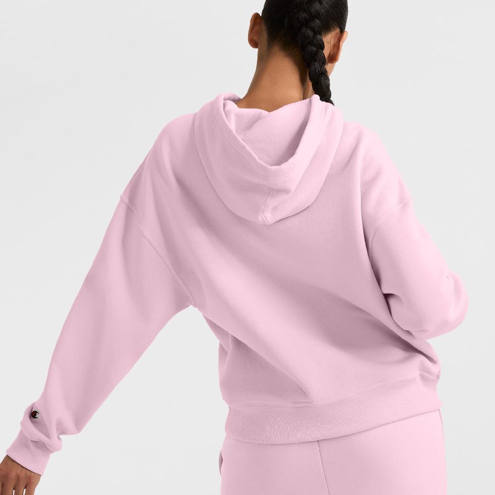 Duofold By Champion Powerblend Hoodie Relaxed Full Embroidered Script Logo