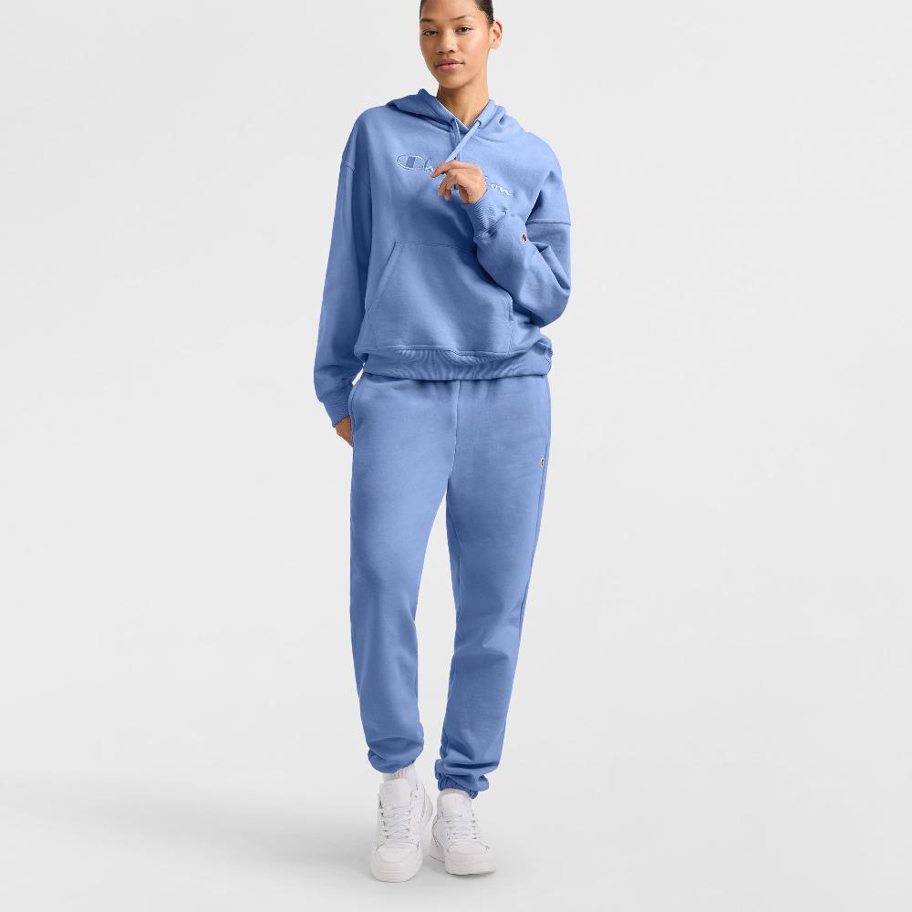 Duofold By Champion Powerblend Hoodie Relaxed Full Embroidered Script Logo