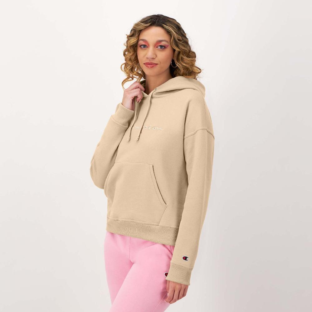 Duofold By Champion Powerblend Hoodie Relaxed Full Embroidered Script Logo