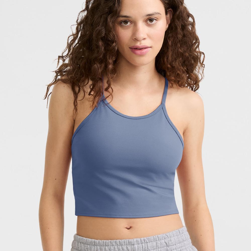 duofold by champion Soft Touch Longline Cami Shelf Bra C Logo
