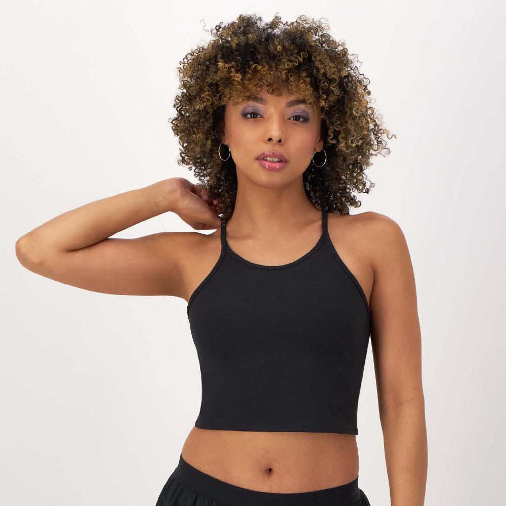 duofold by champion Soft Touch Longline Cami Shelf Bra C Logo