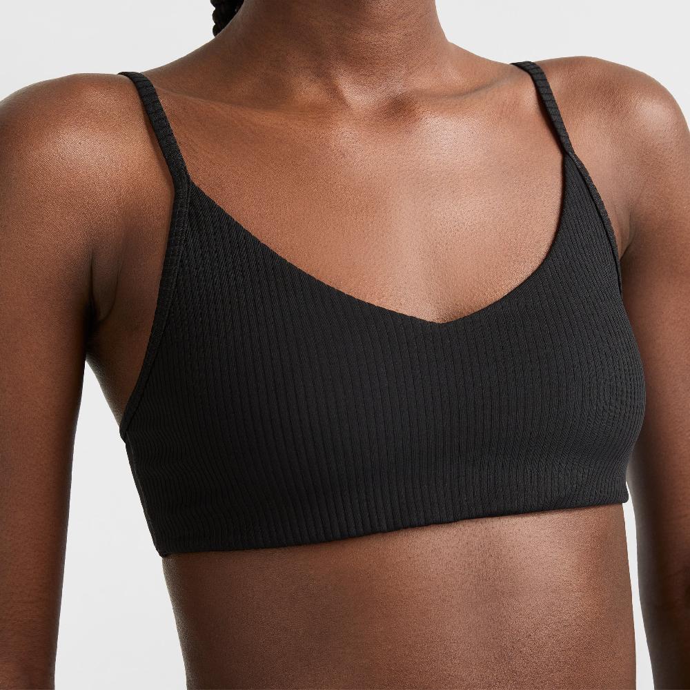 Duofold By Champion Soft Touch Ribbed Sports Bra C Logo
