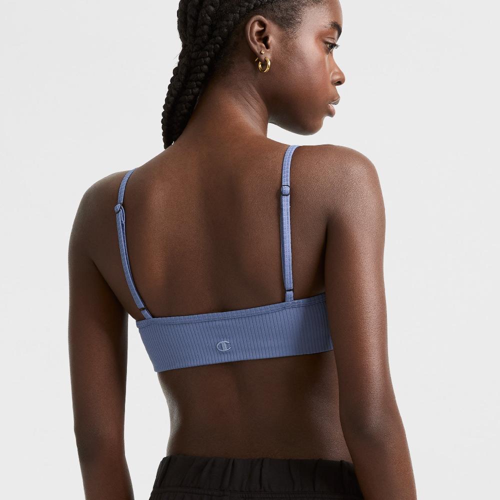 Duofold By Champion Soft Touch Ribbed Sports Bra C Logo