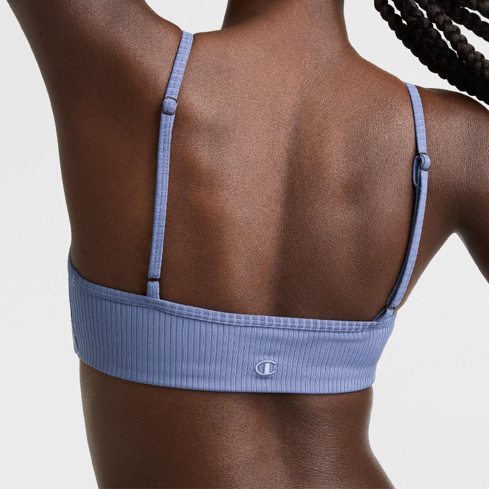 Duofold By Champion Soft Touch Ribbed Sports Bra C Logo