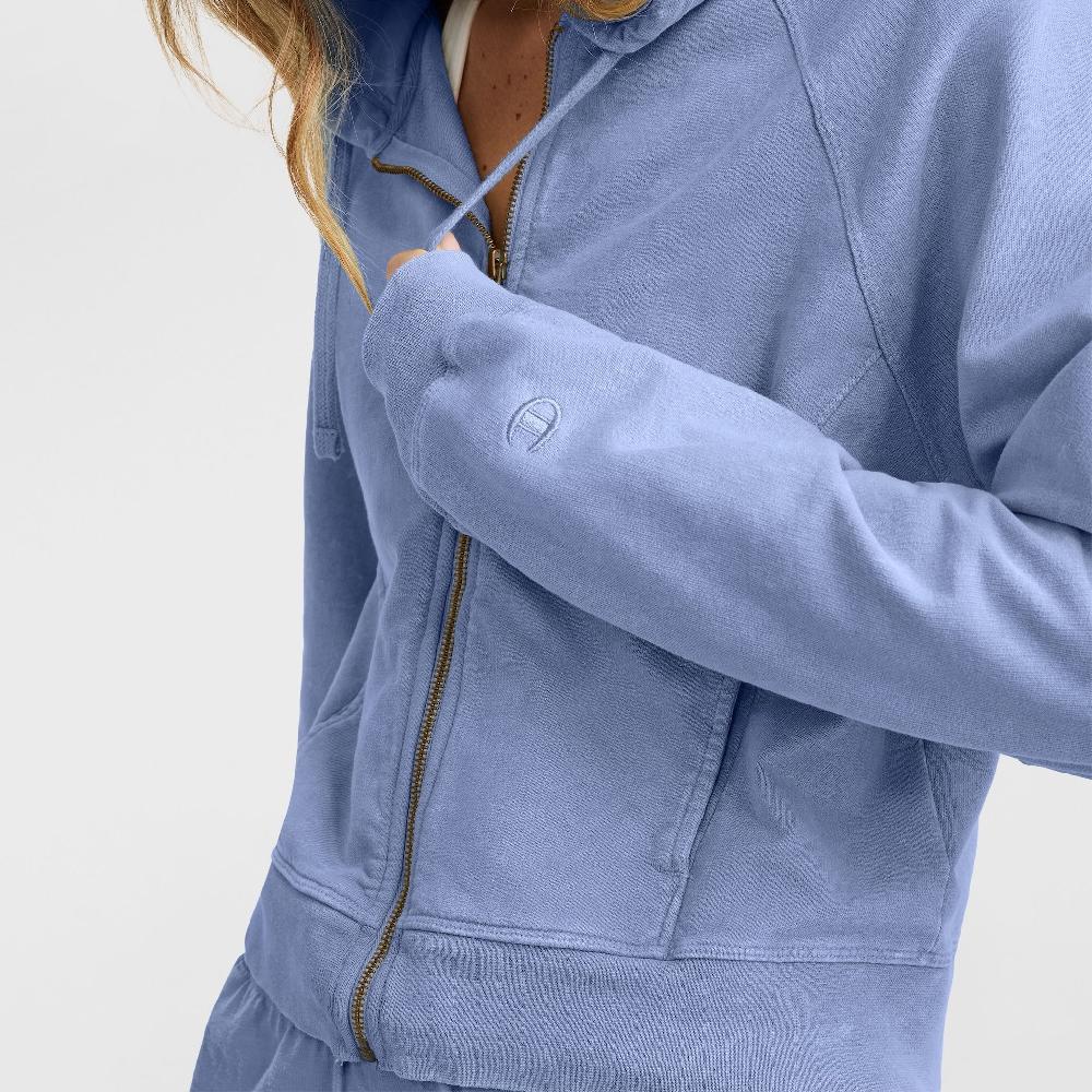 Duofold By Champion Vintage Wash Zip-Up Hoodie C Logo