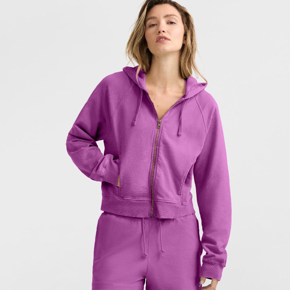 duofold by champion Vintage Wash Zip-Up Hoodie C Logo